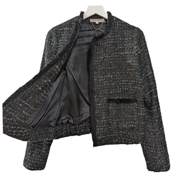 Vanessa Bruno LATVIA Women's Charcoal Grey Tweed Jacket Size 38 - Picture 4 of 12